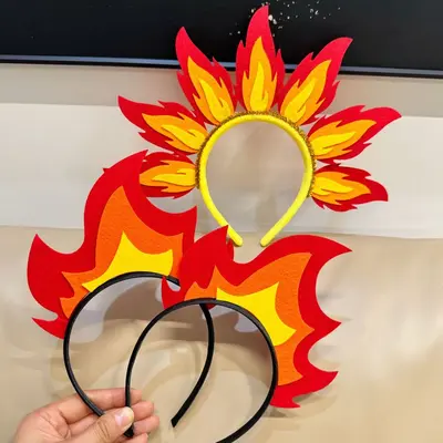 Fan-Stirnband zur Weltmeisterschaft mit Flammen, Partyhaarreif