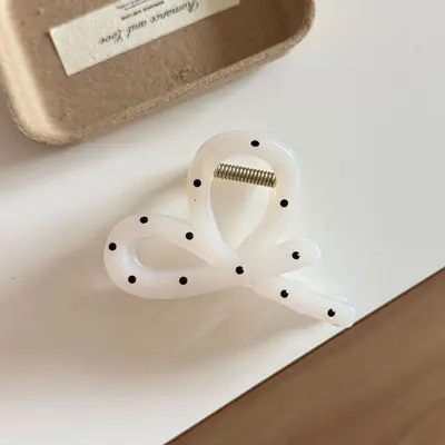 Women's Shark Hair Clip, Polka Dot Drip-Glaze Design, Thickened PC Material - 12