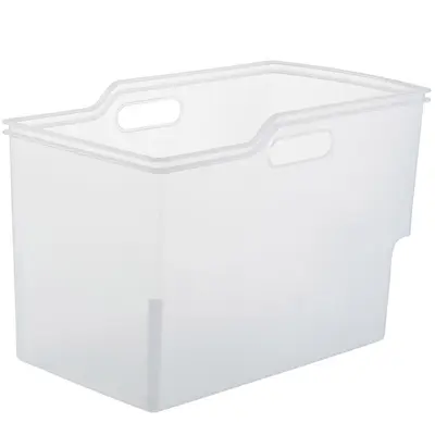 Kitchen Cabinet Storage Box, Hanging Organizer, Transparent with Handle - 7