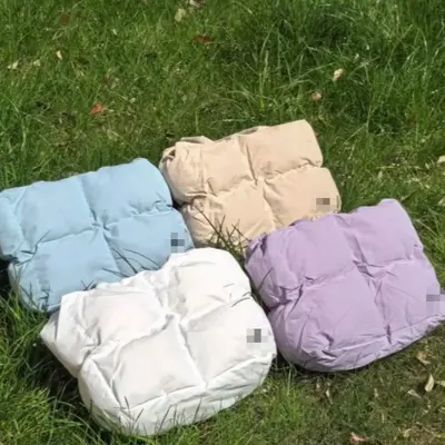 Kış Model Puf Kadın Çapraz Askılı Çanta, Büyük Hacimli Yumuşak Görünüm - 1