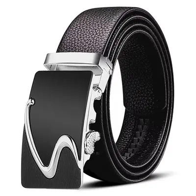 Top Layer Cowhide Men's Belt Trendy Automatic Buckle Waistband Men's Fashion Premium Casual Business Trouser Belt - 8