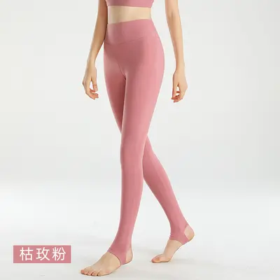 2024新款瑜伽裤女踩脚高腰提臀健身裤蜜桃臀紧身裤速干瑜伽服长裤 - 9