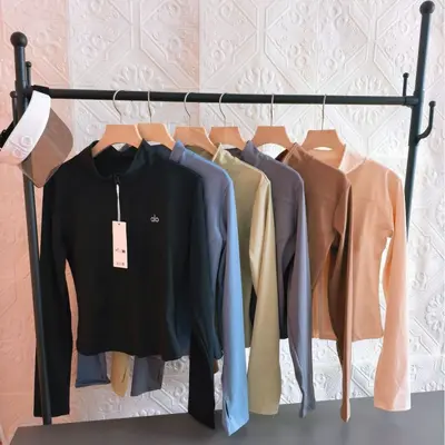 Women's Yoga Jacket, Long Sleeve, Slim Fit, Stand Collar - 2