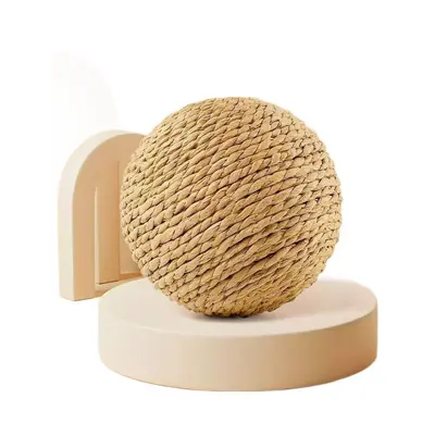 Extra Large Sisal and Paper Rope Ball Cat Toy, Squeaky, Durable