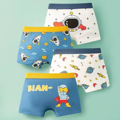 Çocuk Erkek Boxer İç Çamaşırı, %100 Pamuk, A Sınıfı, Sıkıştırmayan Bel - 9