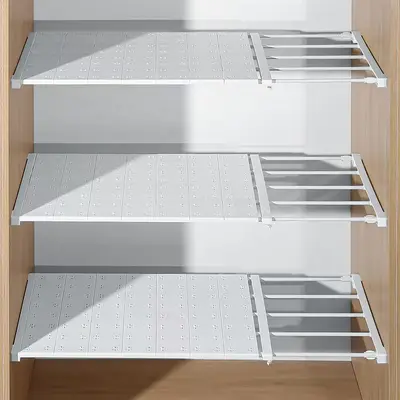 Gardırop bölme katmanlı raf çivisiz geri çekilebilir yurt dolabı banyo mutfak depolama rafı depolama dolabı katmanlı raf