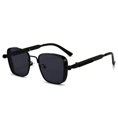 2025 Retro Square Frame Metal Sunglasses with UV Protection - 11