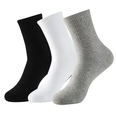 Men's Plus Size Cotton Sports Socks, Sweat-Absorbent, Breathable, Four Seasons