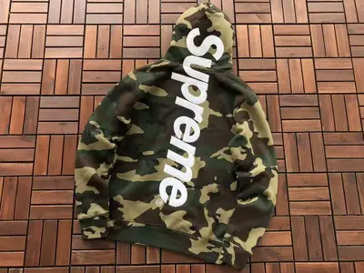 Supreme Kapuzenpullover mit Fleece-Futter, klassische Kollaborationsserie - 7