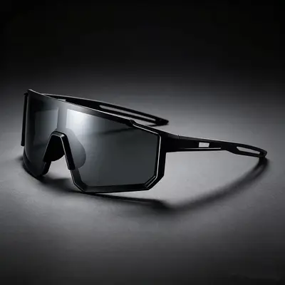 Large-Frame Polarized Cycling Glasses, Windproof, UV Protection, for Running - 2