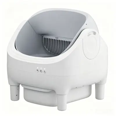Smart Fully Automatic Open Cat Litter Box, Electric, for Large Cats - 8