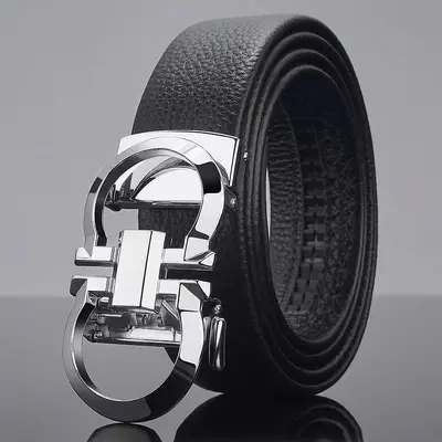 Erkek otomatik tokalı kemer Kore moda rahat genç ve orta yaşlı bel kemeri iş çakıllı pantolon kemeri toptan - 9