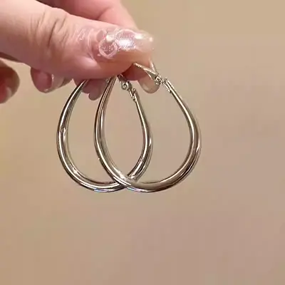 秋冬百搭素圈耳圈合集~冷淡网红风时尚高级感耳圈显脸瘦气质耳圈