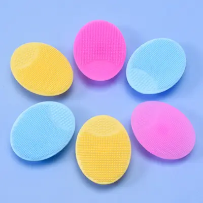 Baby silicone shampoo brush, dandruff removal comb, baby massage brush, bath brush, girl's face washing brush - 5