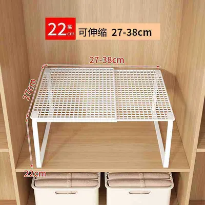 衣柜收纳分层架隔板衣整体橱柜子隔层鞋柜分隔伸缩宿舍置物架隔断 - 8