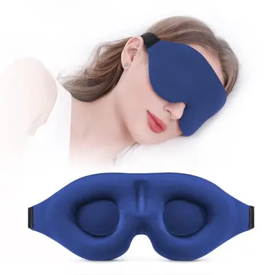 3D Contoured Sleep Eye Mask, Adjustable, Blackout - 10