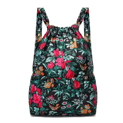 Women's sports backpack, nylon, drawstring, mother bag - 11