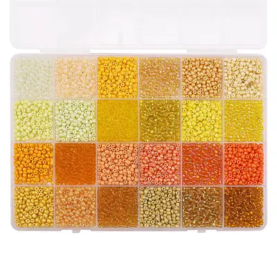 24-Compartment Bead Set with 3mm Beads, DIY Bracelet and Necklace Making Kit - 8