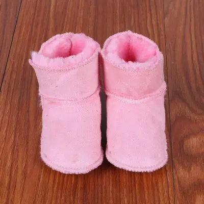 Babyschuhe mit Fellfutter Winter weiche Sohle rutschfest Kinderschuhe - 12