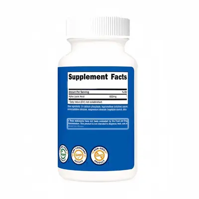 Alpha-Liponsäure 600 mg, vegetarische Kapseln, sojafrei