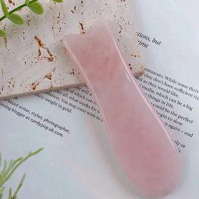 Amazon sınır ötesi en çok satan değerli taş kazıma tabletleri doğal pembe kristal kalp şeklinde boynuz yatıştırıcı ve güzellik masajını etkinleştirir - 8