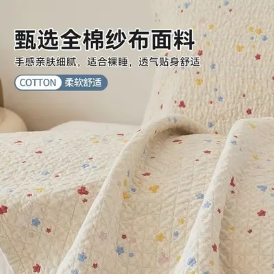 全棉纱布枕巾一对装加大加厚可固定纯棉枕头巾男士防头油枕头垫巾