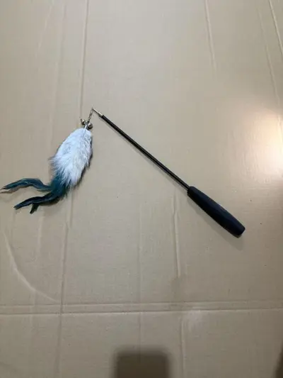Telescopic Cat Teaser Wand, Three Sections, Fox Fur Tail - 8