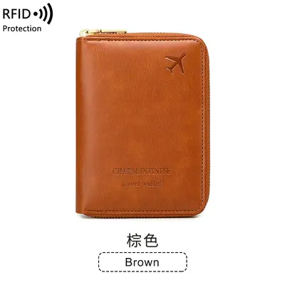 RFID Korumalı Pasaport Çantası, Fermuarlı - 7