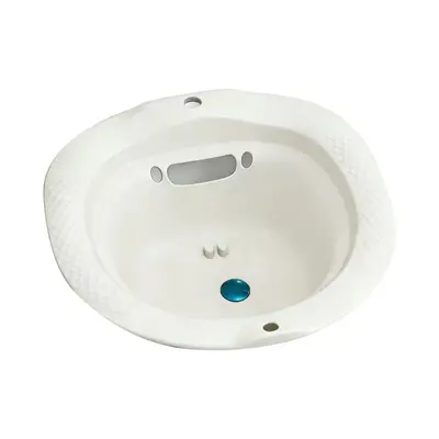 Squat-Free Sitz Bath Basin with Press Drain, Anti-Slip, for Elderly and Postpartum