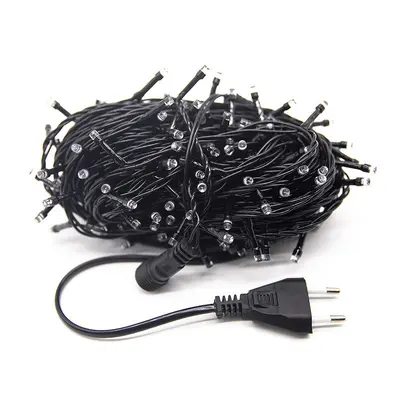 Black Cable Flashing LED String Lights, Waterproof for Outdoor Christmas Use