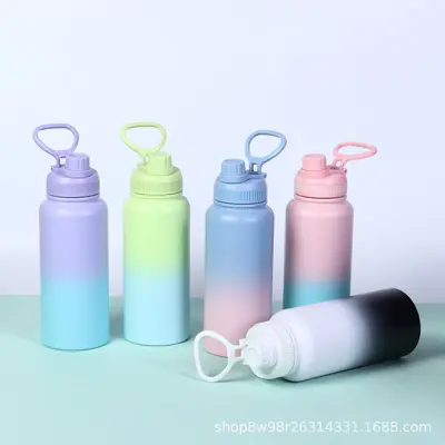304 paslanmaz çelik uzay şişesi, 12oz 24oz 40oz 64oz, termos, hediye kutulu