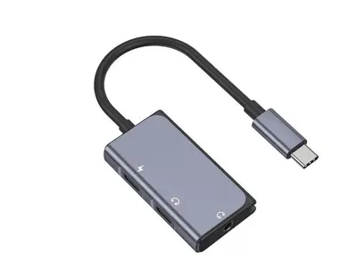 Type-C ses dönüştürücü, 3'lü adaptör, PD hızlı şarj - 8
