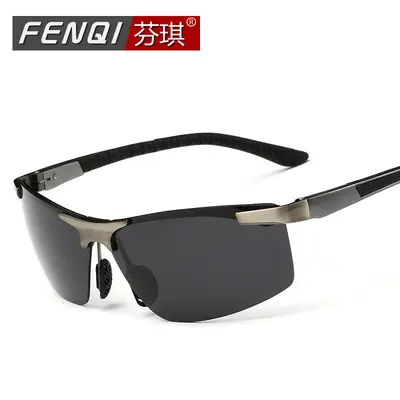 Men's Polarized Sunglasses, Aluminum-Magnesium Alloy Retro Driving Glasses 6033 - 3