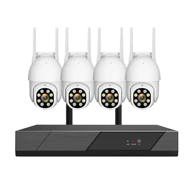 HD 6-megapixel wireless dome camera set, indoor/outdoor - 6