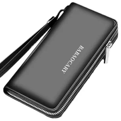 BABAOCARY Ultra-Thin Leather Men's Long Wallet - 6