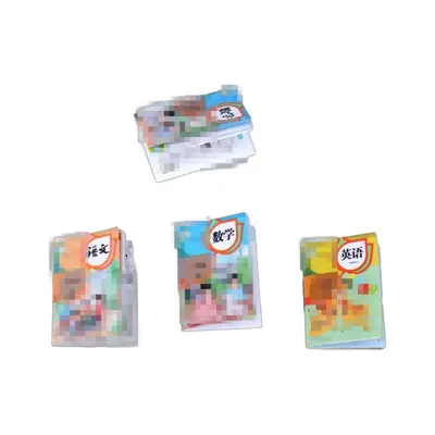 Puppenhaus künstliche Stereo-Miniatur-Mini-Grundschul-Lehrbuch Band 1 und 2 DIY Puppenhaus-Dekoration Schreibwaren Bücher