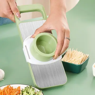 Stainless Steel Vegetable Grater Set with Hand Guard