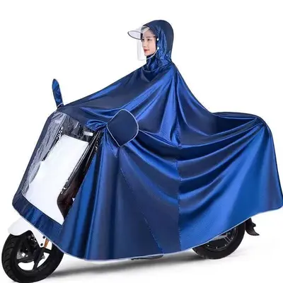 Yağmurluk tam vücut, elektrikli araç motosiklet, uzun kalın, tek veya çift kişi - 13