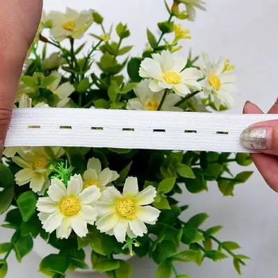 Adjustable Buttonhole Black and White Elastic Band for Children and Babies, High Elasticit - 3
