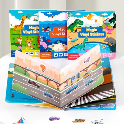 Stilles Bilderkennung-Aufkleberbuch, 3-6 Jahre