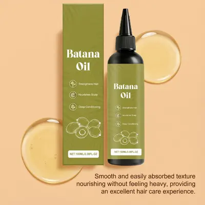 Cross-border Batana Oil Hair Essential Oil, lightweight moisturizing, smooth and soft hair, refreshing shine hair care essential oil