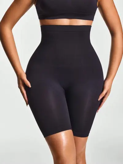 Nahtlose Yoga-Shorts mit hohem Bund, Bauchkontrolle und Po-Lifting für Damen