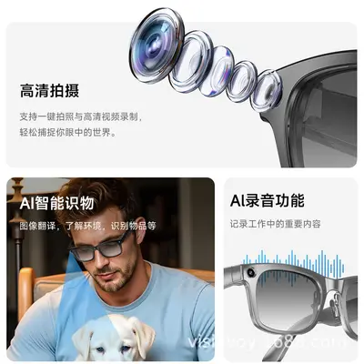 黑科技Ai智能眼镜新款蓝牙多国语言翻译高清拍照摄像录音运动跨境 - 3