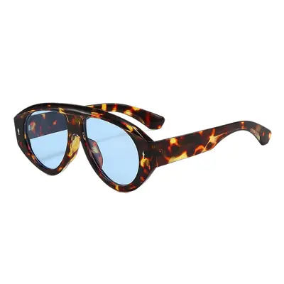 Herren-Pilotenbrille mit großem Rahmen, Weinrot, europäischer Stil - 5