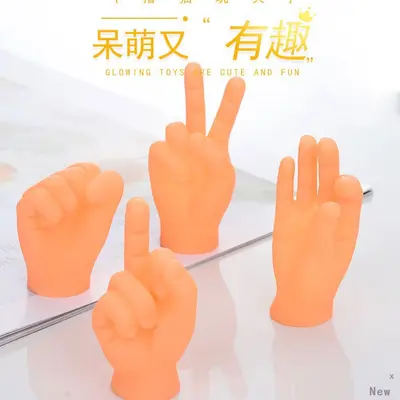 Interactive Cat Teaser Toy, Mini Finger Puppets, Funny Cat Stick - 5