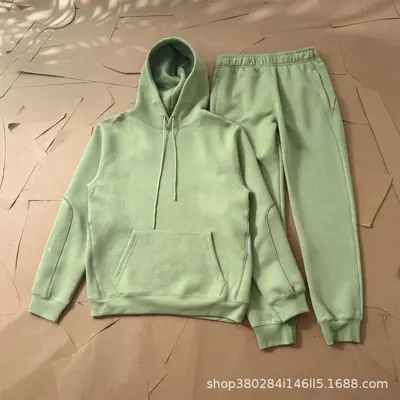 Kapüşonlu sweatshirt takımı yansıtıcı şerit - 10