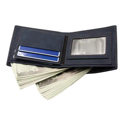 Men's Short Wallet, Multi-Card Slots, Frosted Finish, Retro Korean Style - 4