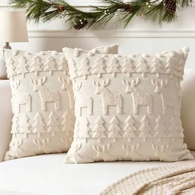 Grenzüberschreitend beliebte Weihnachtsbaumkissenbezug Weihnachts-Plüsch-Festive-Heimdekoration Sofa-Kissen Kissenbezug Großhandel - 13
