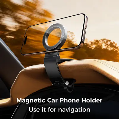Foldable MagSafe Magnetic Car Dashboard Phone Holder