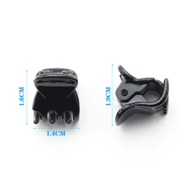 1.5 cm büyük yuvarlak başlı mini saç tokası, mat siyah kakül tokası, yan saç aksesuarı, prenses saç süsü. - 5